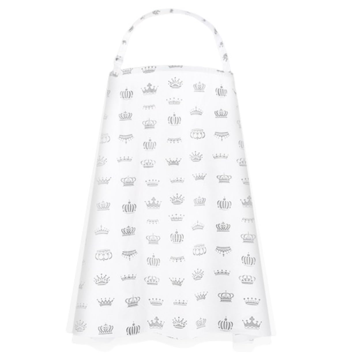 MOMISY Car Seat Canopy Nursing Scarf Poncho Multi-Use Cover, Shopping Cart Cover, Stroller Cover, Infinity Scarf 360° Privacy Breastfeeding Protection, Baby Shower (White Crown)
