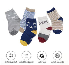 MOMISY 5 Pairs Baby Girl Boys Tube ankle Socks for Baby Girl BoysToddlers Infant kids(MYBOY, 6 Year to 8 Year)