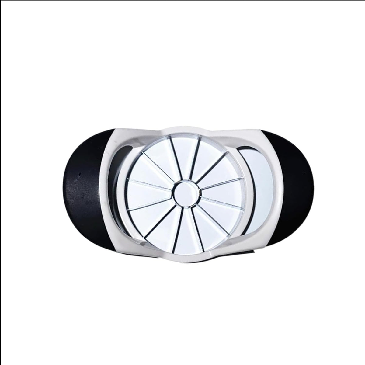 MOMISY Plastic Apple Fruit Slicer, Corer, Cutter, Divider Tool, 8 Stainless Steel Blades (WhiteBlack)