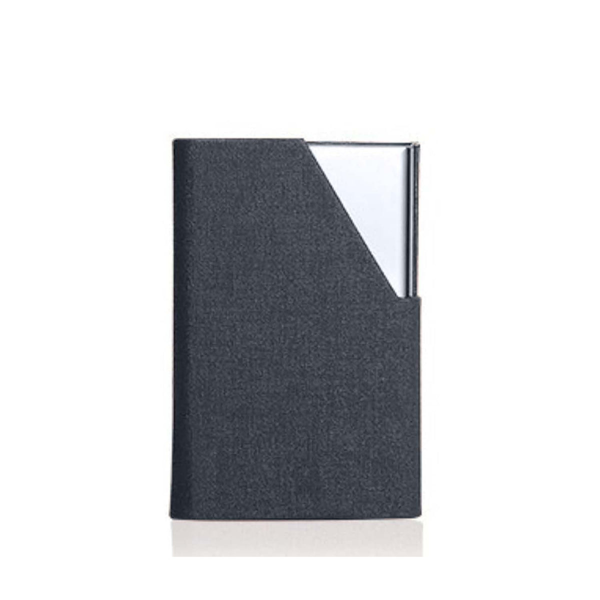 MOMISY PU Leather Professional Business Visiting Card Case Wallet Debit Credit ATM Card Holders for Men & Women (6.5 x 1.25 x 9.5 cm) (Grey)