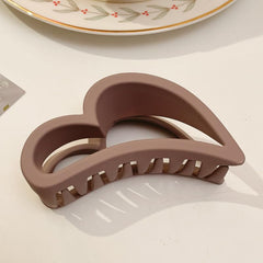 MOMISY Non slip Hair Claw Clutcher Clips for Women Big Jelly Jaw Clip Clamps for Girls Accessories for Long Thick Hair (9 cm, Heart, 2)