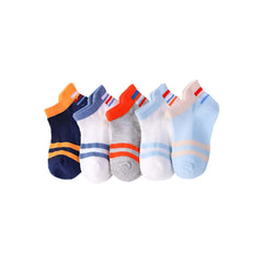MOMISY 5 Pairs Tube Socks for children Toddlers Infant Baby Girl Boys (2Striped, 1 year to 3 year)