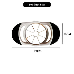 MOMISY Plastic Apple Fruit Slicer, Corer, Cutter, Divider Tool, 8 Stainless Steel Blades (WhiteBlack)