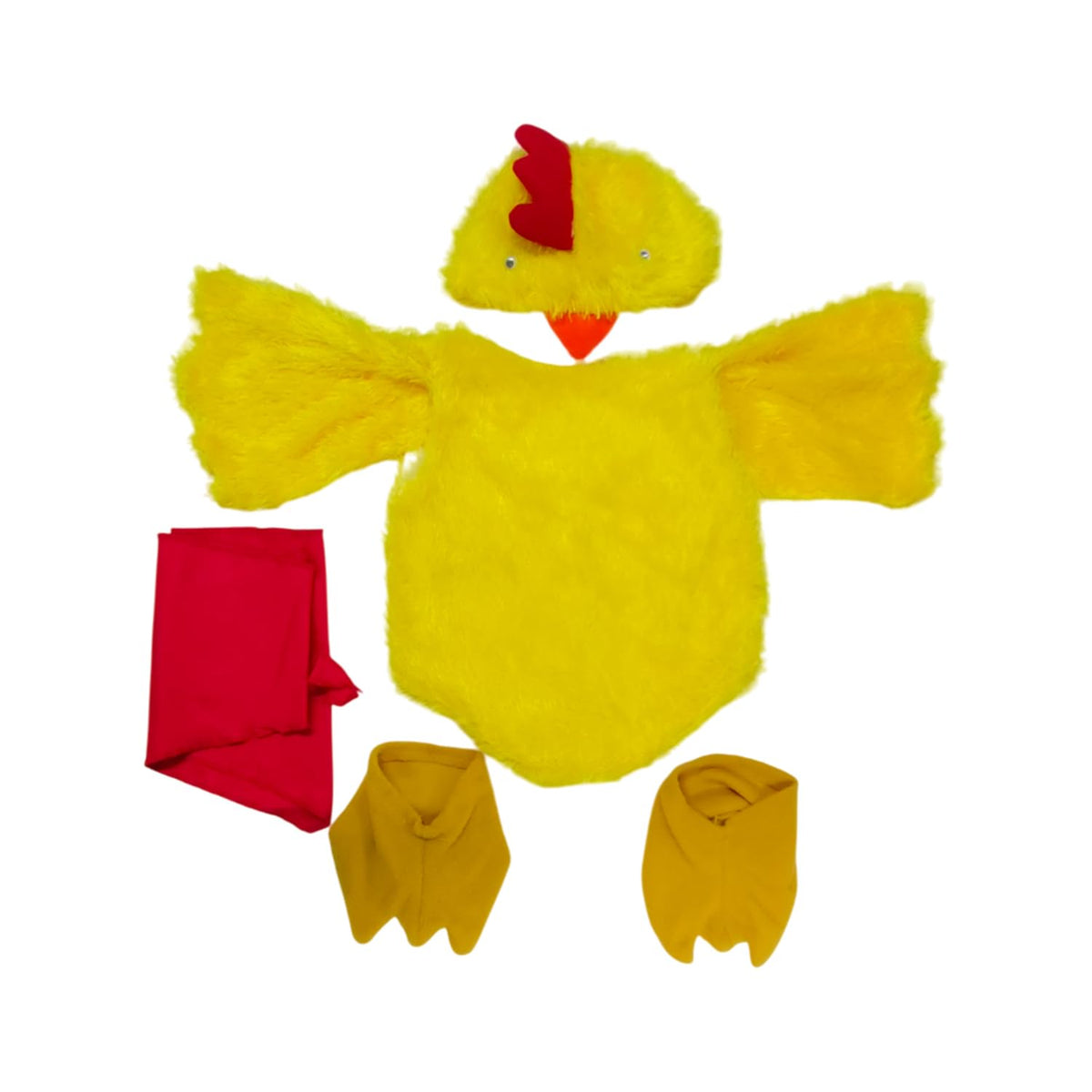 MOMISY Baby Chick Costume Set, Photography Props with Cap, Bodysuit and Socks, Yellow