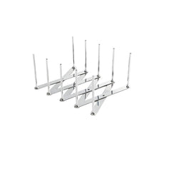 MOMISY Telescopic Pot Lid Organizer Stainless Steel Multi-use Adjustable Length