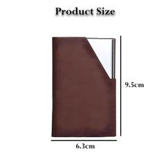 MOMISY PU Leather Professional Business Visiting Card Case Wallet Debit Credit ATM Card Holders for Men & Women (6.5 x 1.25 x 9.5 cm) (Brown)