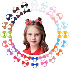 Momisy Girl's Bow shape Hair Tie Rubber Bands Style Ponytail Holder, Small, Multicolour - 8 Pieces