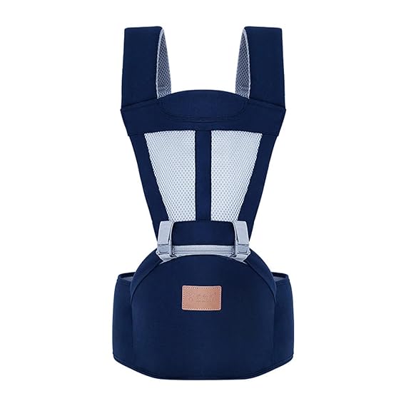 MOMISY 6 In 1 Multipurpose Baby Carrier for New Born Kid | Sling Kangaroo Bag with 6 Carry Positions & Cushioned Seat | Adjustable Carrier with Hip Seat | Carry Bags for 0 to 2 years Boys Girls (Blue)