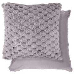 MOMISY Corduroy Cushion Throw Pillow Covers, Honeycomb Pattern, 45 x 45 cm, Pack of 2 (Grey)