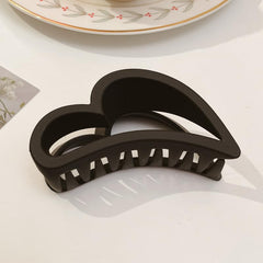 MOMISY Non slip Hair Claw Clutcher Clips for Women Big Jelly Jaw Clip Clamps for Girls Accessories for Long Thick Hair (9 cm, Heart, 2)