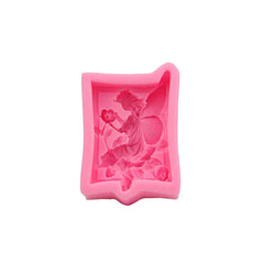 MOMISY Silicone Mold | 3D DIY Fondant Candle, Soap Mould Candy Mold I Baking Tools for Cake Chocolate Candy Ice Jelly Soap I Cake Baking Moulds I Bakeware Mold (Angel Wings Pink)