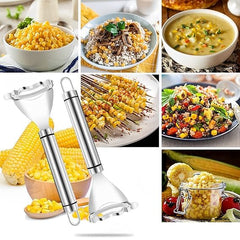 MOMISY Stainless Steel Corn Peeler, Stripper, Remover, Cutter, Vegetable and Fruit Peeler, Corn Threshing Peeler (SS 304, 18.8 cm)