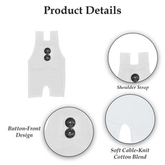 MOMISY Baby Photography Prop Outfit, Dungaree Costume, 0-3 Months, Newborn (IN, Age, 0 Months, 3 Months, Regular, Baby, White)