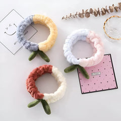 MOMISY Spa Headband for Women, Washable Facial Band, Elastic Hair Band, Makeup Wrap (PeachPink, Free)