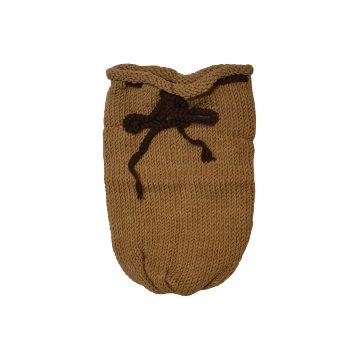 MOMISY Newborn Photography Photoshoot Prop, Crochet Costume Set, Knitted Sleep Bag (Khaki, 0-6 Months)