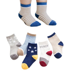 MOMISY 5 Pairs Baby Girl Boys Tube ankle Socks for Baby Girl BoysToddlers Infant kids(MYBOY, 6 Year to 8 Year)