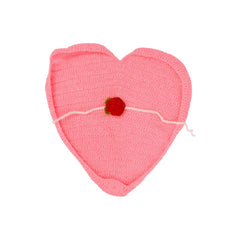 MOMISY Heart-Shaped Crochet Basket with Headband, Newborn Photography Prop, Pink, 0-6 Months