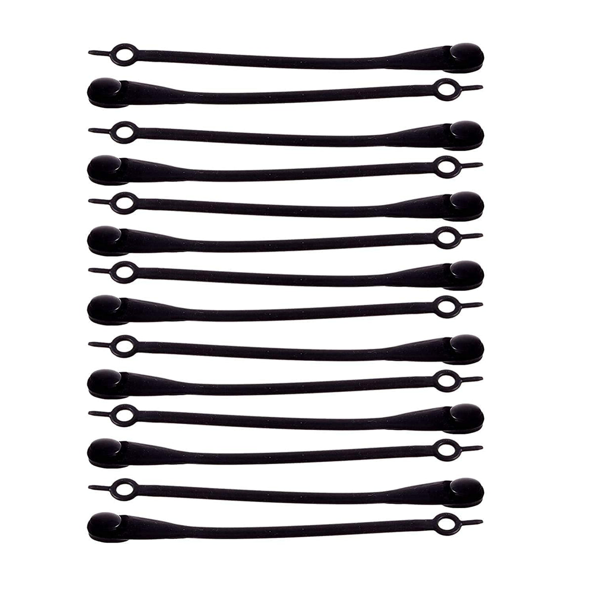 MOMISY Elastic Shoelaces Stretchy Silicone Elastic Special No Tie Shoe Laces for Children and Adults Lazy Tieless Suitable for All Shoes-Black, 14Pcs