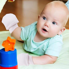 MOMISY Newborn Premium Cotton Mittens Set/Hand Gloves/Muthi. (0-6 Months)-06 Pairs-Solid-Multicolor