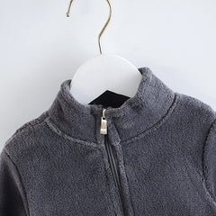 MOMISY Polyester Blend Baby Boy & Girls Sweater Jacket Front Open Cardigan (1 To 2 Years, Khaki)