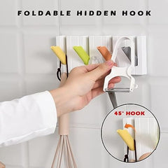 MOMISY Piano Look Self Adhesive Sticky Key Holder | Decorative Key Organizer | Wall Hook for Home | Home Storage Hook | Home Storage Organizer (Pack of 1) (Black)