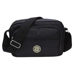 MOMISY Mobile Messenger Bag Ladies Nylon Shoulder Cross Body Long Strap Purse for Women Girls-Black