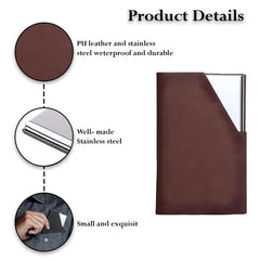 MOMISY PU Leather Professional Business Visiting Card Case Wallet Debit Credit ATM Card Holders for Men & Women (6.5 x 1.25 x 9.5 cm) (Brown)