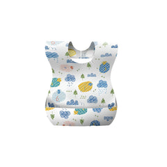 MOMISY Disposable Baby Bibs, 20 Pack Soft Travel Bibs for Feeding Infants, Use and Throw Bibs, Toddler Drool Burp Apron, 3 Layer Absorbent Waterproof Bib with 3D Crumb Catcher