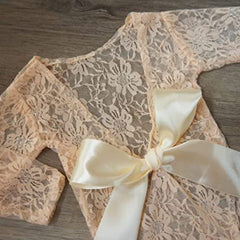 MOMISY Baby Photography Props, Dress & Headband for Kids Parties Anniversaries Photography (Beige)