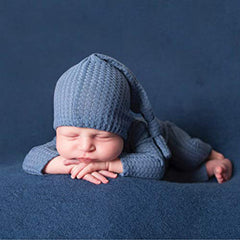 MOMISY Stretchable Bodysuit & Cap for Baby Boys Photography Photoshoot Props Costume- Light Pink