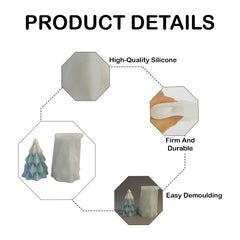 MOMISY Christmas Tree Shape Silicone Candle Making Mould, for Resin Moulds, Silicone Moulds Casting Moulds, Aroma Candle Mould for DIY, Christmas Decoration (Large, Christmastree)