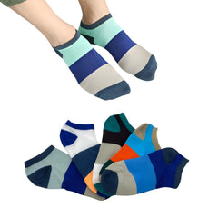 MOMISY Men's Premium Bamboo Cushion Ankle length Socks, (Multicolor) Pack of 5 (Free Size) (5Color)
