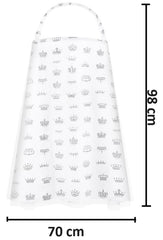 MOMISY Car Seat Canopy Nursing Scarf Poncho Multi-Use Cover, Shopping Cart Cover, Stroller Cover, Infinity Scarf 360° Privacy Breastfeeding Protection, Baby Shower (White Crown)