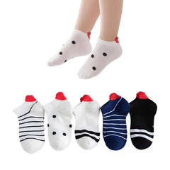 MOMISY 5 Pairs Baby Kids Girl Boys Tube Socks Toddlers Comfortable Ankel Length gifts (IN, Age, 9 Years, 12 Years, Love)