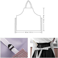 MOMISY Kitchen Cooking Apron with Pocket and 2 Stitched Towels Waterproof Adjustable Durable Stripe Kitchen Women Men Apron with Pockets Bib