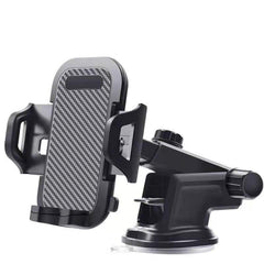 MOMISY Car Mount Adjustable Car Mobile Phone Holder Stand Universal Long Arm, for Dashboard & Windshield, 360° Rotational, Strong Suction Cup for Smartphones (Zigzag)
