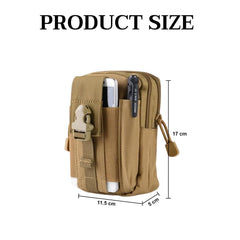 MOMISY Mobile Cell Phone Holster, Oxford Cloth Case Cover for Men (Khaki, 17 * 11.5 * 4 cm)