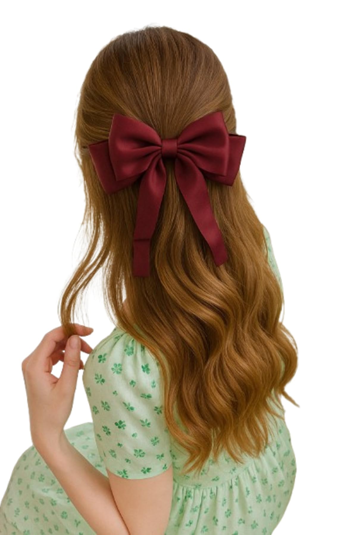 MOMISY Bow Shaped Hair Clip, Hair Accessories for Women and Girls (ButterflyMaroon, Free)