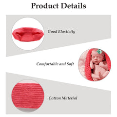 MOMISY Knitted Cocoon Nest New Born Baby Pod Sleeping Bag Photography Prop (Bean Red)