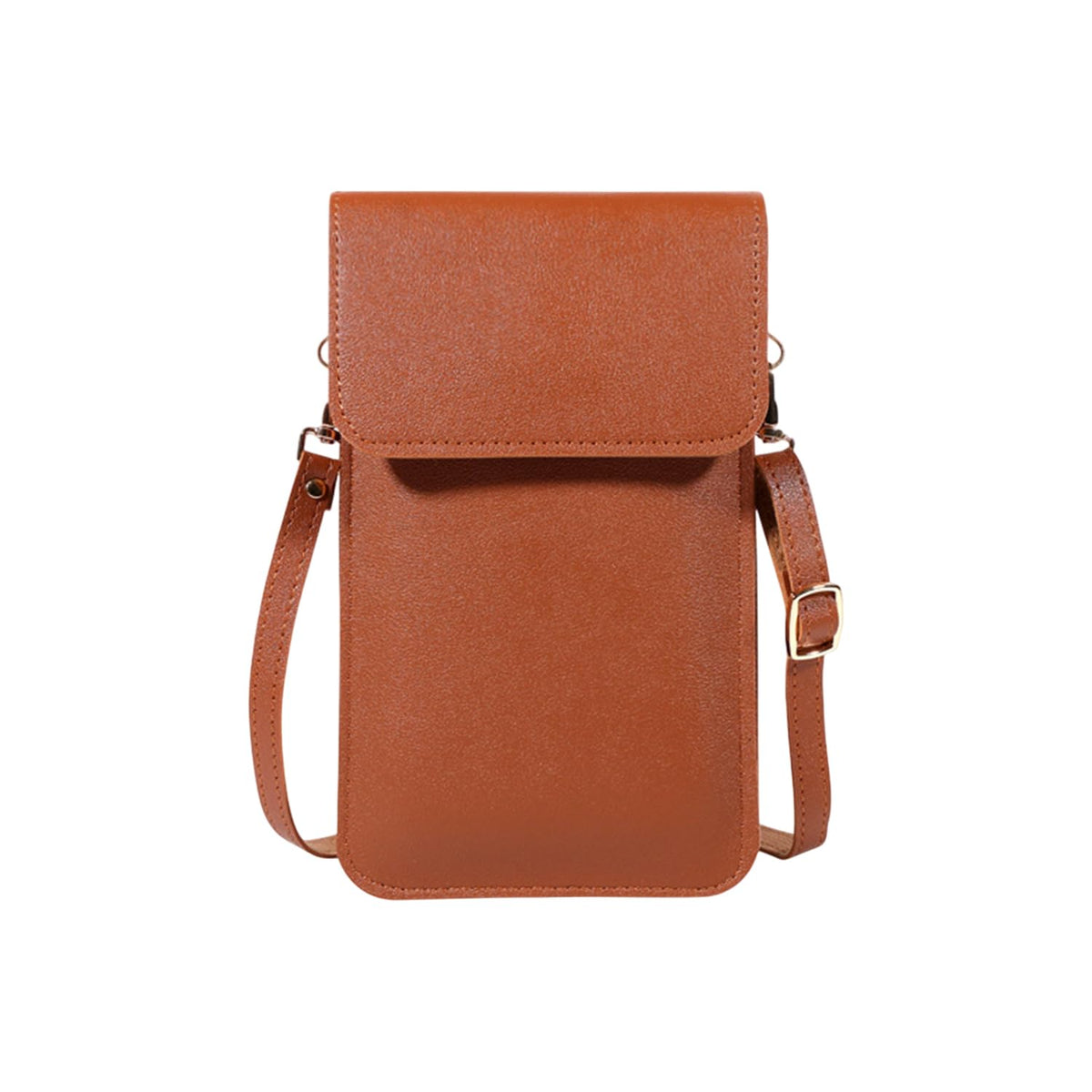 MOMISY Women Cellphone Sling Bag Card Holder Wallet Purse Clutch Handbag Crossbody Shoulder Bag for Girls (Brown)