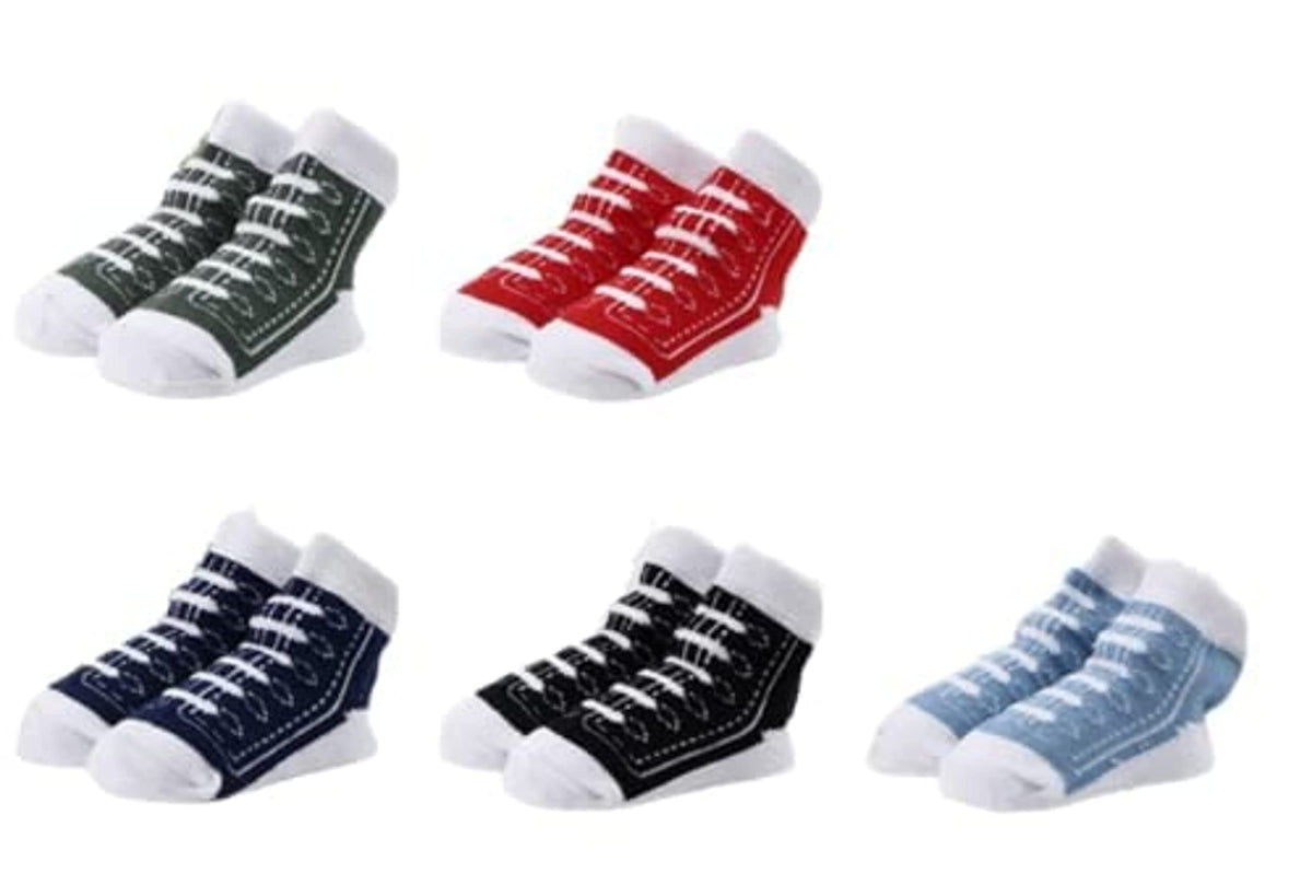 MOMISY 5 Pairs Baby Girl Boys Tube Socks Toddlers Infant Solid Color Ankle Socks Stretch Baby Socks (Multicolored, 0 Months-6 Months)