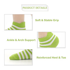 MOMISY Baby Girl Boys children Non Slip Toddlers Infant children Cotton Stretch Crew Anti skid Slip Socks-6 Pairs (AntiSkid-Stripe, 0 to 1 years)