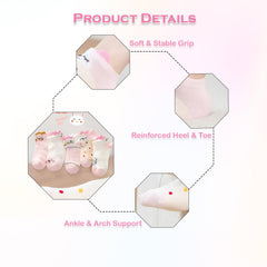 MOMISY 5 Pairs Baby kids Girl Boys Toddlers InfantmCotton Stretch Baby Socks (IN, Age, 12 Months, 24 Months, Mix Animal)