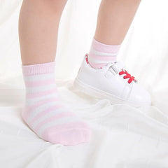 MOMISY 5 Pairs Baby Girl Boys Tube Socks Toddlers Infant Solid Color Boat Spring and Autumn Socks Stretch Baby Sock - Multicolor (IN, Age, 6 Years, 8 Years, Light Pink)