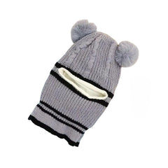 MOMISY Winter Soft Woolen Monkey Cap with Velvet Lining for Baby Boys, Girls, Infant, Toddler, 2-5 Years (in, Age, 2 Years, 5 Years, Grey)