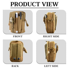 MOMISY Mobile Cell Phone Holster, Oxford Cloth Case Cover for Men (Khaki, 17 * 11.5 * 4 cm)
