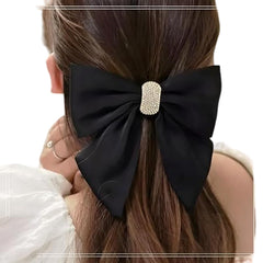 MOMISY Bow Shaped Hair Clip, Hair Accessories for Women and Girls (DiamondBlack, Free)