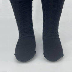 MOMISY 3 Pairs of Baby Spring Winter And Autumn Combed Cotton Long Tube Knee-High Socks (IN, Age, 0 Months, 12 Months, RedBlackOffWhite)