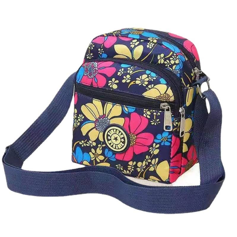 MOMISY Women Mobile Messenger Ladies Nylon Shoulder Bags Cross Body Long Strap Purse