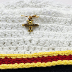 MOMISY Newborn Photography Props, Baby Girl Boy Photo Props, Infant Hand Crocheted Marine Diaper and Hat, White Red